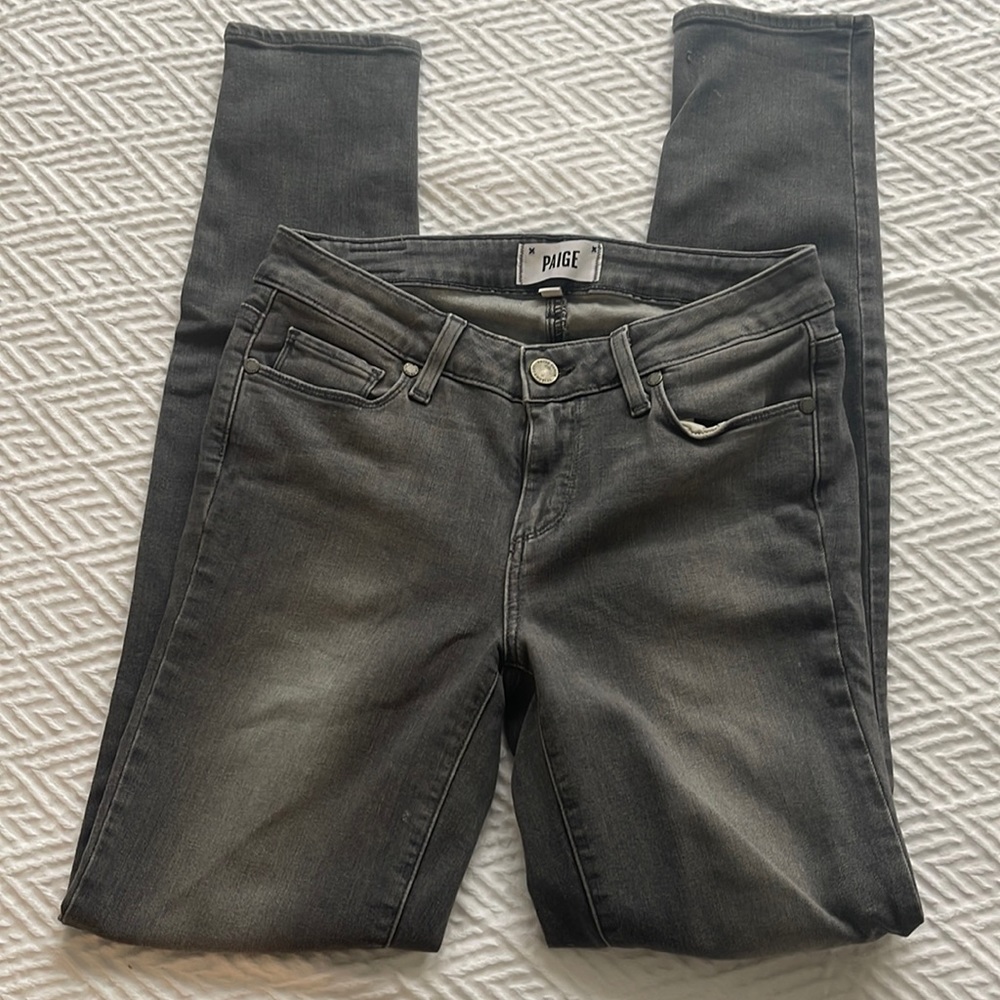 Light grey PAIGE Verdugo Ultra Skinny jeans 27